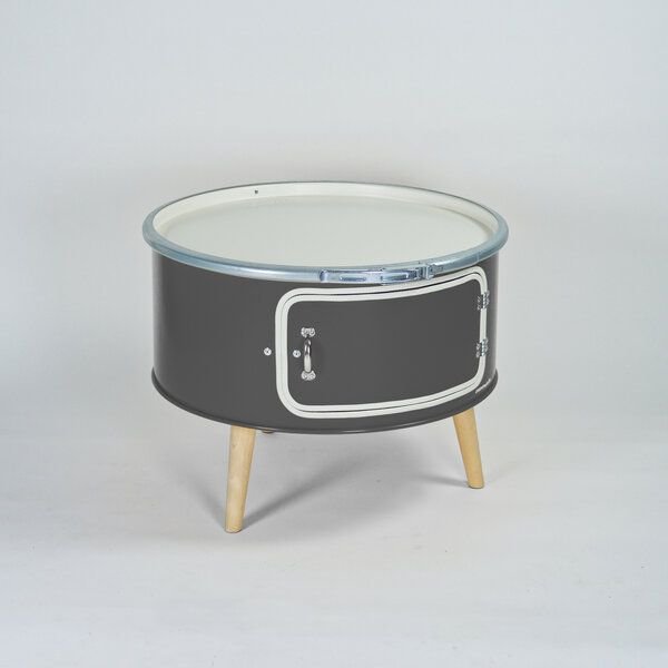 Lockengelöt Betty mit Tür - Couchtisch aus einem Hamburger Ölfass