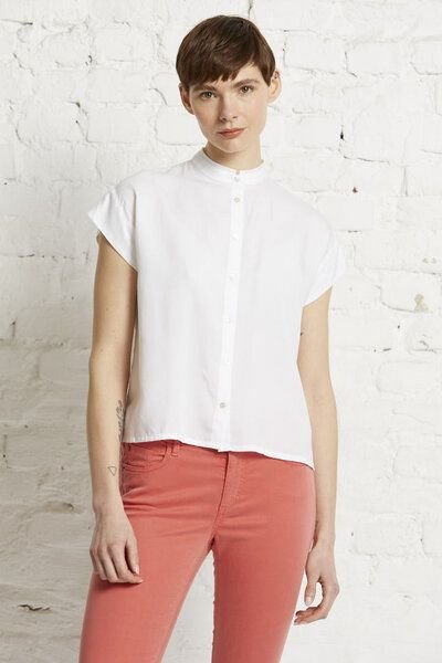 Thumbnail - Wunderwerk Damen Bluse aus Lyocell (TENCEL) "TENCEL square stand collar"