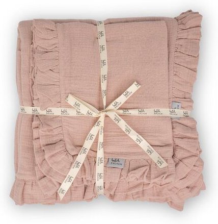 Hutch&Putch Musselin Bettwäsche Set mit Rüschen - 100% Bio-Baumwolle - mit Rüschen an Bettdecken- und Kissenbezug - atmu...