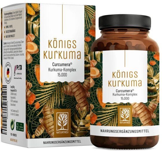 Kurkuma Supplement 60 vegane Kapseln Königskurkuma Naturtreu®