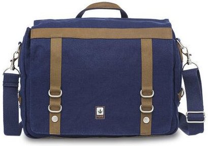 HF-0019 Hanf-Umhängetasche für DIN A4-Formate von Pure Concept ( Hanf Schultertasche XL)