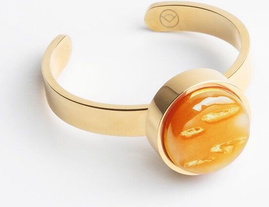 ALEXASCHA Größenverstellbarer Ring mit Stein | Goldring