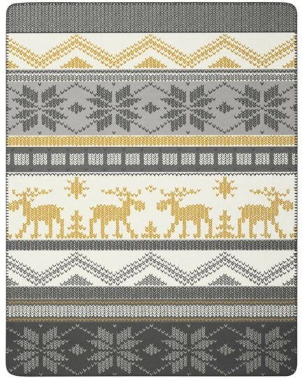 Thumbnail - biederlack Wohndecke Serie Alp Chic "Winter Knit", 80 % recycelte Fasern