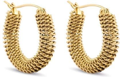 Gedrehte Creolen Ohrringe 23mm von Elektropulli