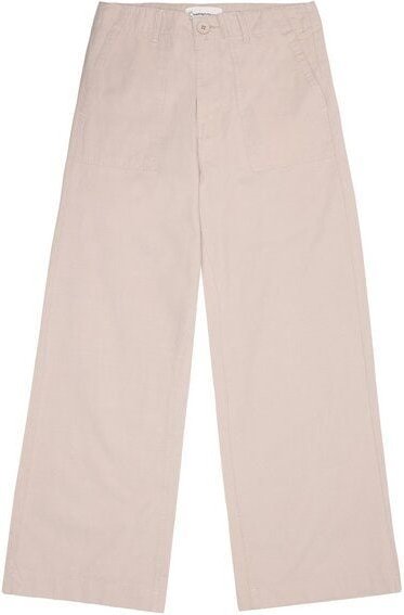 KnowledgeCotton Apparel POSEY Midrise weite Slubgarn-Cropped-Hosen GOTS/Vegan