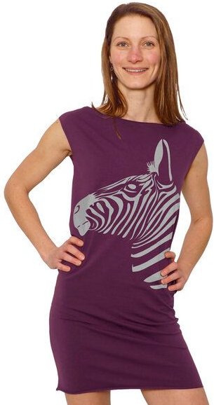 HANDGEDRUCKT "Zebra" Bio-Kleidchen