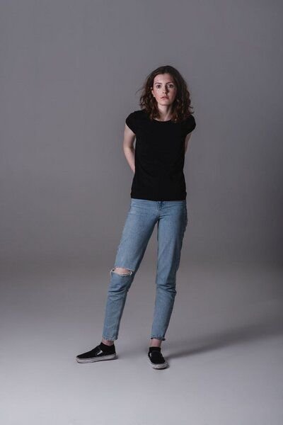 Mantis Damen Roll Sleeve T - Shirt lässig cooles Shirt