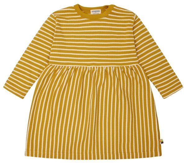 loud + proud Babys & Kinder Kleid langarm gestreift mit Rippe, GOTS-zertifiziert