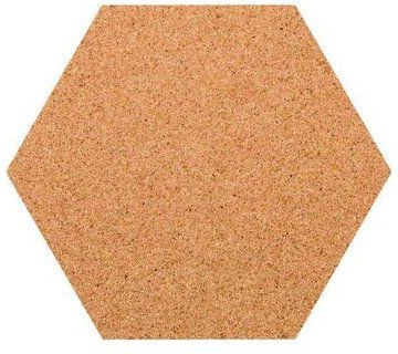 Kork-Deko Hexagon als Pinnwand aus Kork XXL ca. 55 x 55 cm