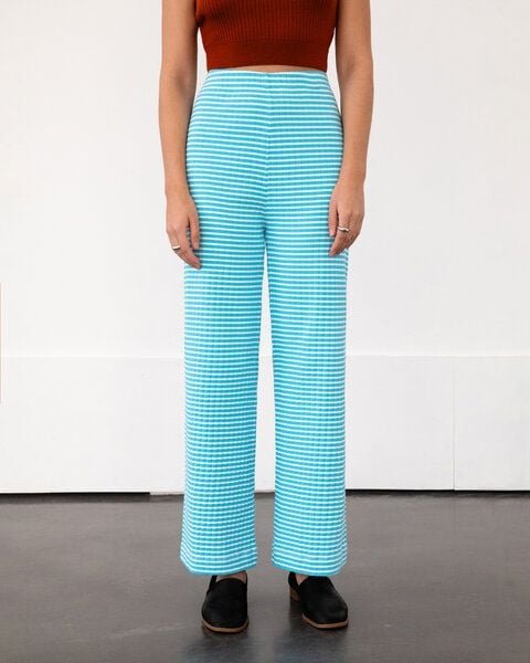 Rotholz Leichte Gerippte Hose Bio Baumwolle - Blau Gestreift