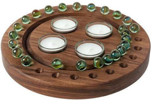 klotzaufklotz Adventskalender und Adventskranz mit Teelichtern