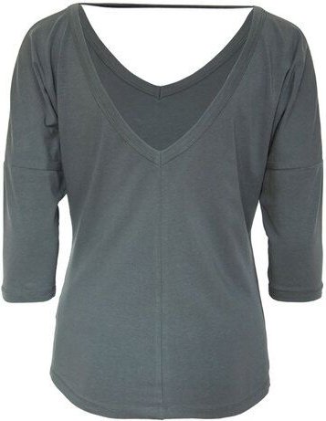Jaya CHANTAL - ¾ Shirt aus elastischer Biobaumwolle mit V-Neck