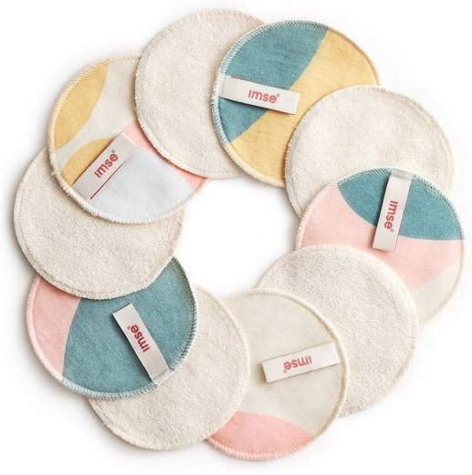 ImseVimse Waschbare Abschminkpads doppelseitig, aus Biobaumwolle