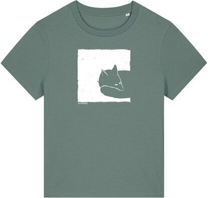 ilovemixtapes Damen T-Shirt mit Fox in a Box – Biobaumwolle, Fair & Vegan