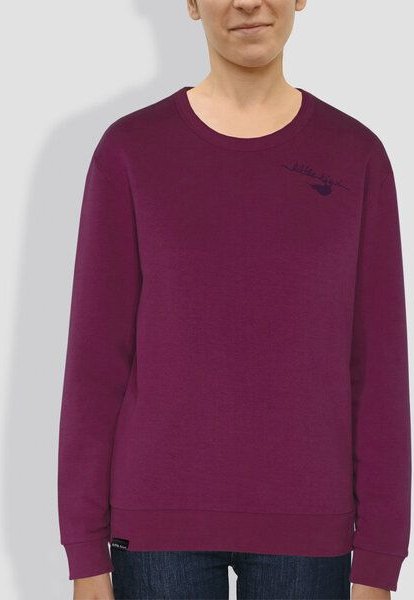 little kiwi Damen Sweater, "Kiwi verkehrt", Purple LED