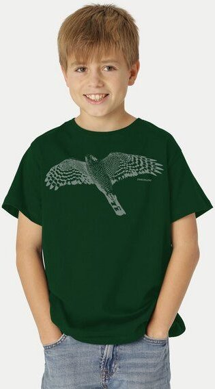 Peaces.bio - handbedruckte Biomode Bio-Kinder T-Shirt Sperber