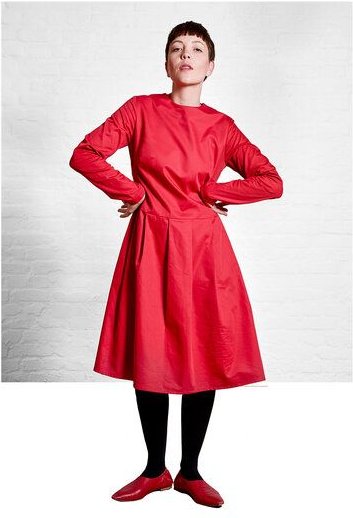 Sophia Schneider-Esleben Dress Eve, Red - Damenkleid aus Bio-Baumwolle