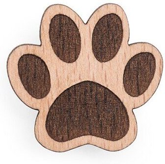 BeWooden Brosche aus Holz - Pfote | Mode Schmuck
