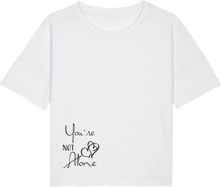 Human Family Kastenförmiges Bio Damen T-Shirt "Mood - You´re Not Alone" in 3 Farben