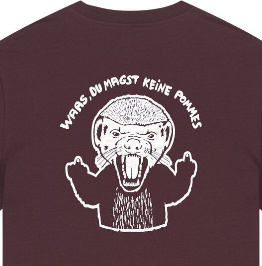 päfjes Pommes / Honigdachs mag Pommes Frittes - Fair Wear Unisex Männer Bio T-Shirt