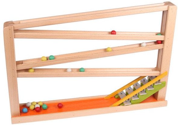 Beck Holzspielzeug Kugelbahn mit Glockenspiel Version 2