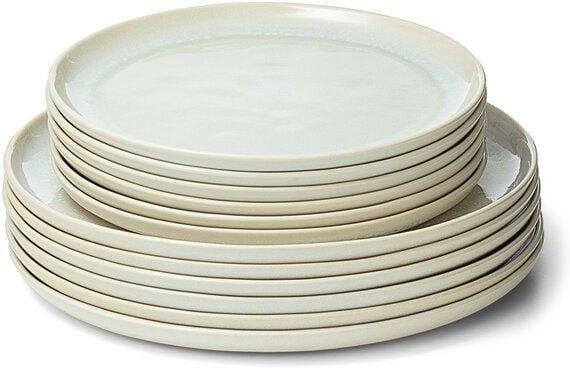 Econovo Geschirrset Keramikteller Handgemacht 12-tlg.