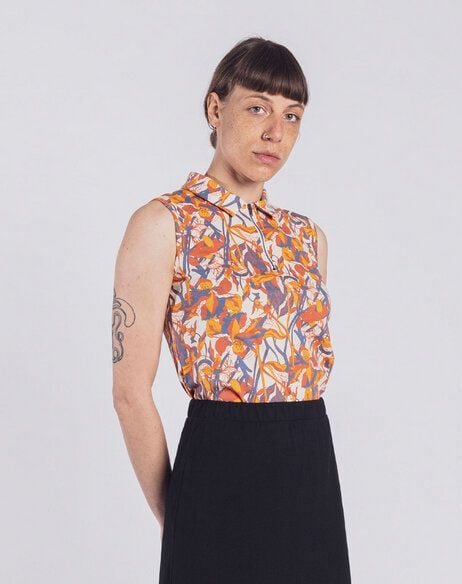 Degree Clothing Damen Top aus Bio-Baumwolle - Half-Zip Reißverschluss