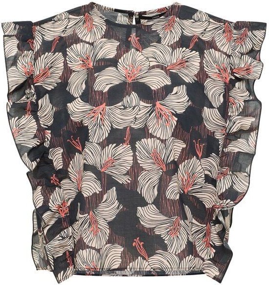 LANIUS Kurzarm-Bluse print bloom