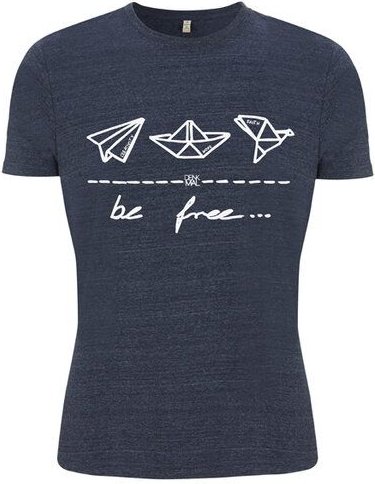 DENK.MAL Clothing be free – Unisex Shirt “melange navy”