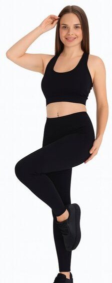 Sport-BH & Leggings –Bruno Barella – einzeln oder als Set, Schwarz, Perfekt für Sport, Fitness, Yoga & Freizeit