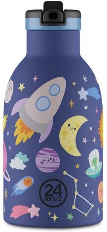 24bottles 0,33l Kids Edelstahl Thermosflasche mit Strohhalm