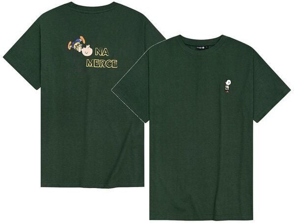 Thumbnail - Bavarian Caps Herren T-Shirt Peanuts Na Merce - Dunkelgrün