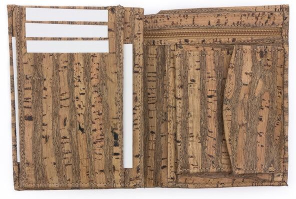 Simaru Kork Portemonnaie Herren, Männer Geldbeutel mit RFID Schutz Geldbörse für Karten, Scheine etc.