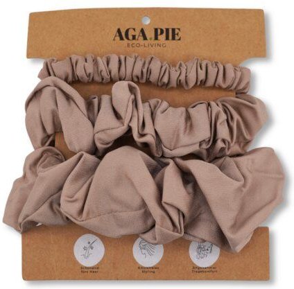 AGA.PIE Scrunchie-Set aus 100% Lyocell aus Bambuscellulose