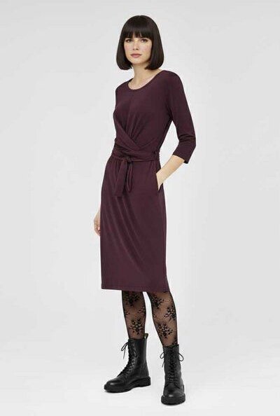 WiDDA berlin Jerseykleid SLINGA in Beere aus Bio Baumwolle