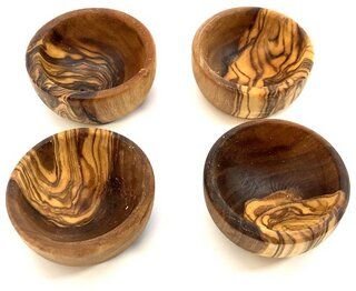 Olivenholz erleben Kleine Salzschale aus Olivenholz Ø 4 cm