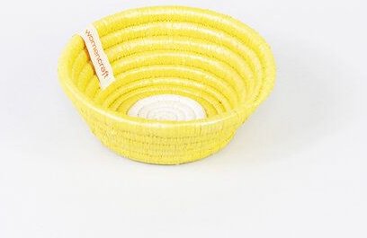 WomenCraft Snack- & Schmuckschale - 13cm - Braun/Weiß/Natur/Gelb