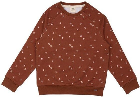 Nachhaltiges Paw-Sweatshirt von Walkiddy - Bio-Baumwolle, GOTS-Zertifiziert, Allergikerfreundlich, Braun