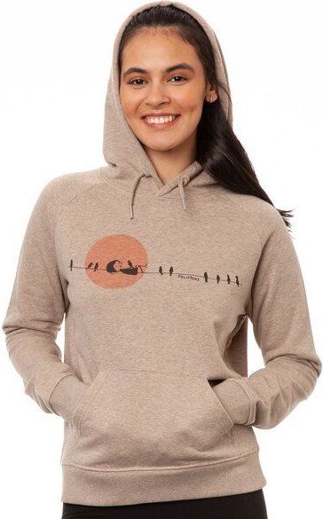 FellHerz Damen Hoodie Sunrise heather sand, Bio Fair und Vegan