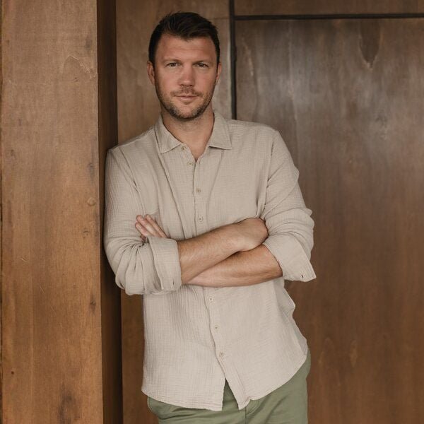 NORDLICHT Herren Musselin Hemd Lias aus 100% Bio-Baumwolle