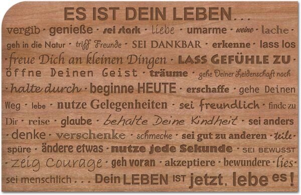 holzpost Postkarte aus Holz "Es ist Dein Leben"