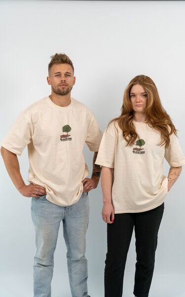 Black Tree Unisex T-Shirt Rundhals Bio-Baumwolle Premium Qualität Fair Trade OZ