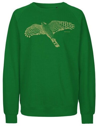 Peaces.bio - handbedruckte Biomode Bio Damen-Sweatshirt Loose Fit Sperber