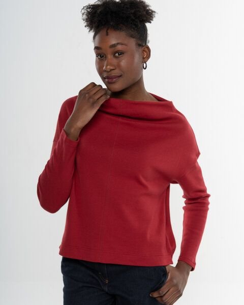 Alma & Lovis Sweater mit Wasserfall-Ausschnitt aus Organic Cotton | Gentle Cascade