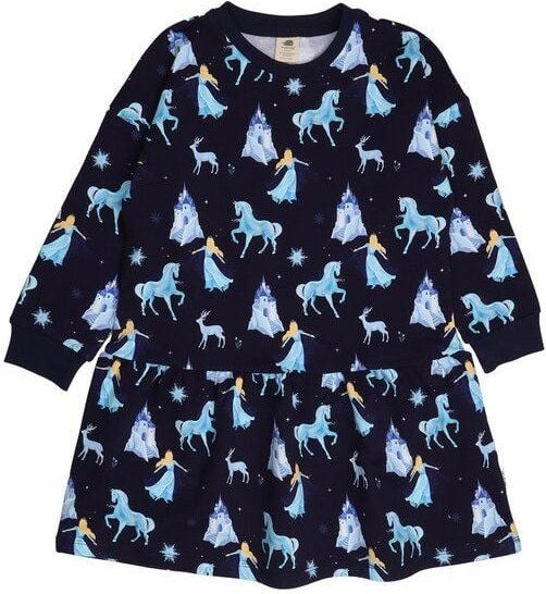 Kinder Sweatkleid Bio-Baumwolle „Fantastic Wonderland“ bunt, weiches Langarm Kleid von Walkiddy für Kleinkinder, gemütli...