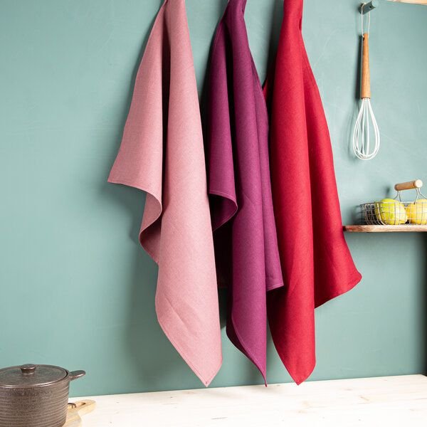 nahtur-design Leinen-Geschirrtücher im 3er Set , 100% Leinen