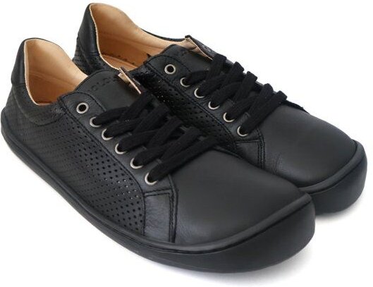 POLOLO Plus perforierter Barfuß Sneaker für Erwachsene, chromfrei gegerbtes Leder