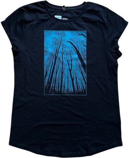 ilovemixtapes Damen Bio-T-Shirt Linolwald – Fair und aus 100 % Bio-Baumwolle