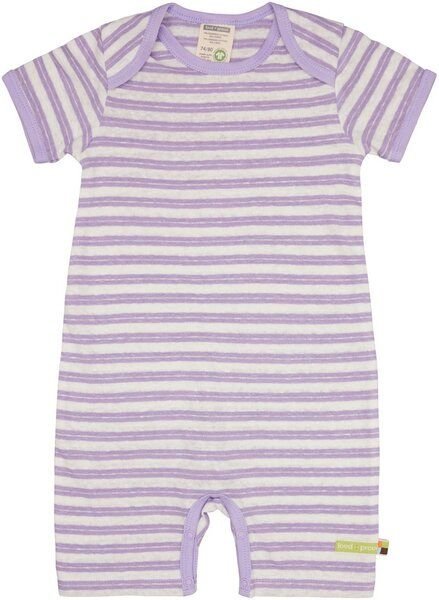 loud + proud Babys & Kinder Spieler Streifen mit Leinen, GOTS-zertifiziert