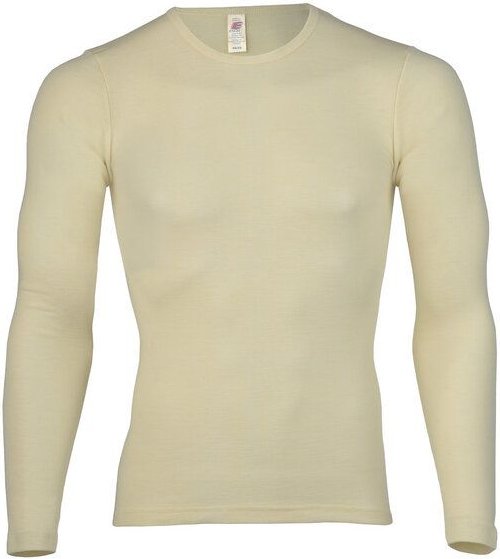 Engel natur Herren Unterhemd Langarm Bio-Schurwolle/Seide